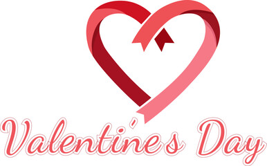 Happy Valentine's Day greeting card design featuring a red heart shape vector illustration as a romantic symbol of love and passion for a holiday celebration banner or logo icon