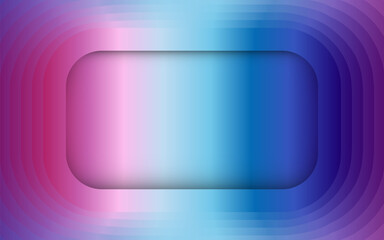 Blue and pink background with a purple square in the middle