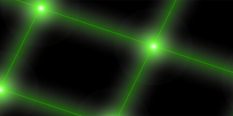 Fototapeta premium Abstract neon technology background, glowing lines diagonal striped green neon background vector for presentation products or website background EPS 10