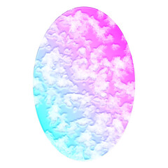 Abstract Pink and Blue Gradient Cloud Texture Oval Illustration isolated PNG with Transparent Background