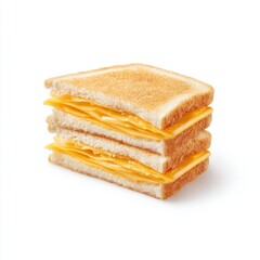 Fototapeta premium Deliciously Melted Cheese Between Layered Toast for Tasty Snack or Meal Option