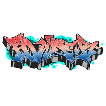 Bold POWER graffiti piece inspired by urban street art culture