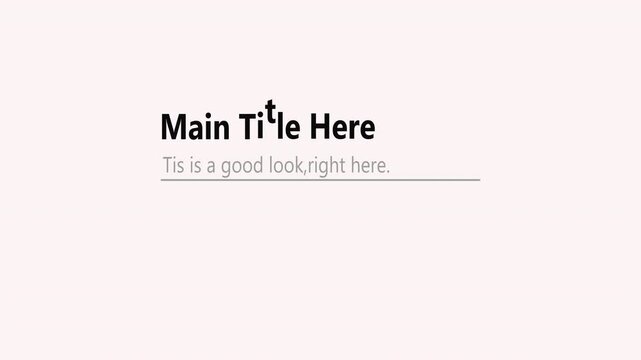 main title text animation on simple back ground animation ,4 k animation,