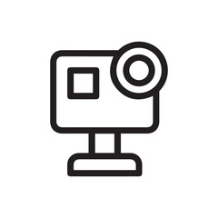 Action camera isolated icon, sport action camera vector icon with editable stroke
