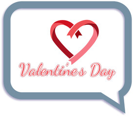 A romantic red heart vector illustration and greeting card design for a happy Valentine's Day holiday celebration featuring a symbolic shape of love and passion