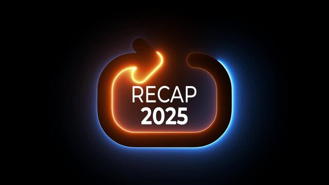 2025 Recap economy, business, financial concept. Business planning in 2026. Motion graphics of financial recap idea. 4k graphics animation.