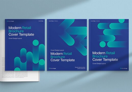 Modern Brochure Report Cover Template for Annual Report & Company Profile Front Page Design Layouts