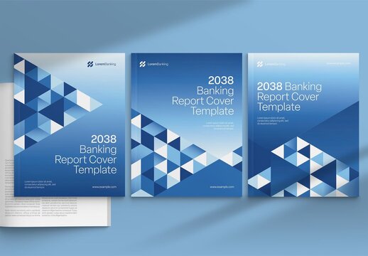Brochure Cover Template in Multipurpose Corporate Style for Company Profile, Annual Report, Magazine