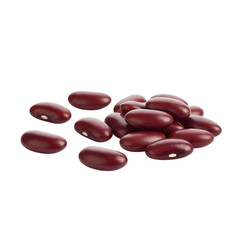 Premium red kidney beans scattered naturally isolated on transparent background high resolution png cutout