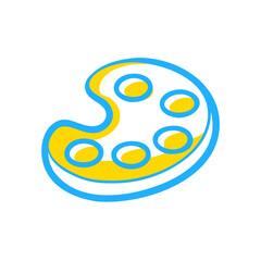 Obraz premium Color Palette: A vibrant depiction of an artist's color palette, brimming with creative potential and the promise of artistic expression.