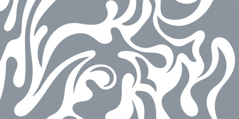 Fototapeta premium flowing white swirl motif on a muted gray backdrop creates a contemporary abstract background suitable for marketing, web design, or decorative projects.