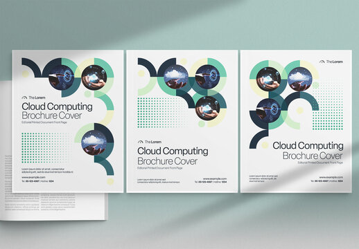 Brochure Report Cover Template for Modern, Corporate & Startup Technology Style Front Page Designs