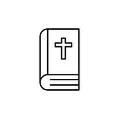Obraz premium bible vector icon. flat sign for mobile concept and web design. Symbol, logo illustration. Vector graphics