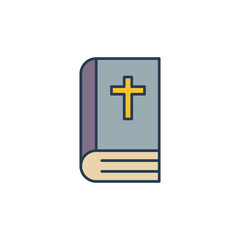 Obraz premium bible vector icon. flat sign for mobile concept and web design. Symbol, logo illustration. Vector graphics