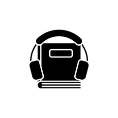 Obraz premium audio book vector icon. flat sign for mobile concept and web design. Symbol, logo illustration. Vector graphics