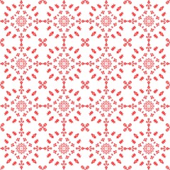 Eye-catching red pattern with artistic and repeating elements