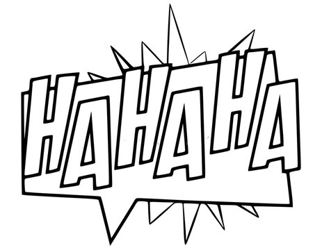 Stunning comic book style text effect with HAHAHA in bold letters