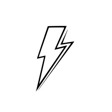 Bold lightning bolt symbol for energy and power concepts