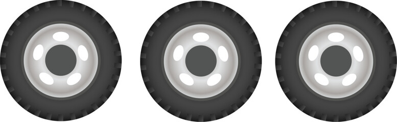 Three Wheel Vehicle Vector Illustration in Flat Design Style