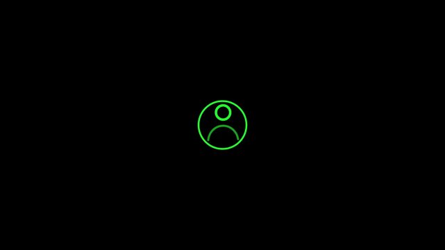 User profile security icon with check mark animation. profile and document icon background.