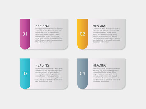 vector illustration infographic design template with 4 steps. Template for process, presentations, layout, banner, brochure.