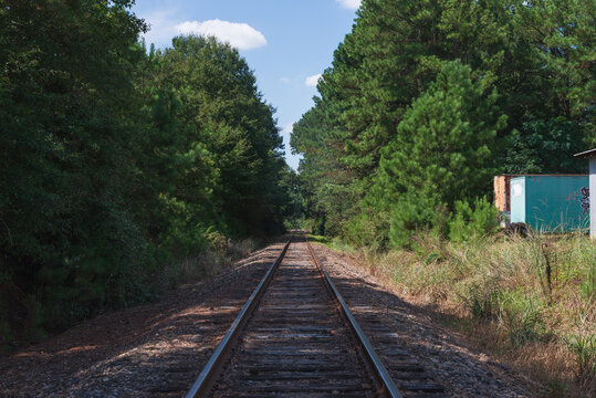 Railroad Tracks in the Countryside