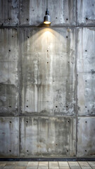 Vertical Rough Grey Concrete Wall Texture Background with Copy Space