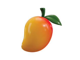 Mango icon 3d render concept of fresh fruits icon vector illustration