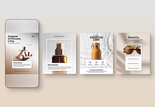 Ad Creative Template for Social Media Ads & Product Feature Highlight, Product Showcase Advertisement Template