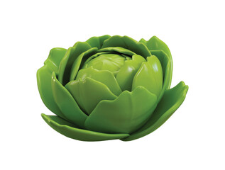 Green cabbage icon 3d render concept of fresh healthy green cabbage vegetables icon vector illustration