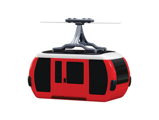Cable Car icon 3d render concept of mountain transportation cable car icon vector illustration