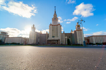 Empty road in Moscow 