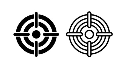 Target or crossh.air icon in solid and outline, representing focus and .aim.