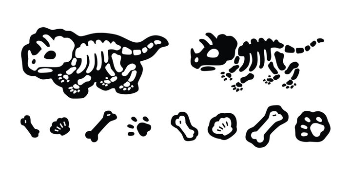 dinosaur vector icon triceratops horridus t-rex Tyrannosaurus rex cartoon character doodle illustration logo isolated design