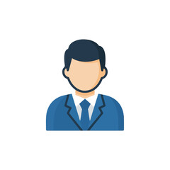 Businessman Icon in Blue Suit