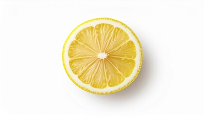 Sliced Lemon Isolated on White Background