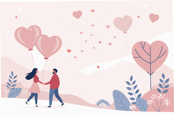 Stunning Cute Pastel Valentine With Floating Professional Photo