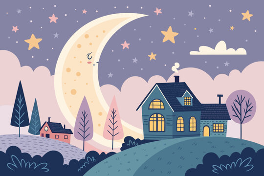 Depicting Dreamy Fantasy Small Vil Elegant High-Quality Stock Image