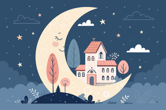 Vibrant Dreamy Fantasy Small Vil Professional Photo