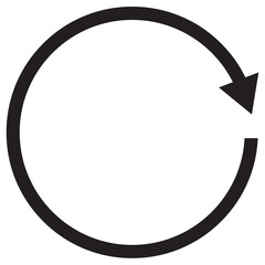 Refresh Reload Icon Black Circular Arrow Update Symbol