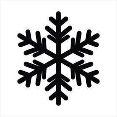 snowflake crystal silhouette vector icon set, black color and white background.