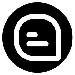 Chat Bubble Message Icon in Black and White &ndash; Communication Symbol png
