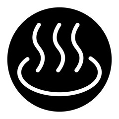 Obraz premium 黒色の温泉マーク（透過）２