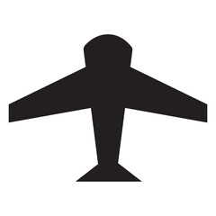 Airplane Silhouette Icon, Aircraft Symbol, Flight Travel Logo