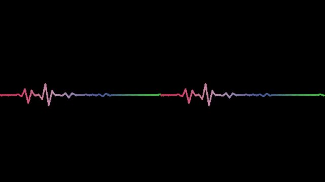 Colorful Waveform Animation  Multichannel Signal Burst with Dynamic Glow for Audio and Data Visuals, Rainbow ECG Motion Graphics  Vibrant Frequency Pattern for Sci-Tech and Abstract Backgrounds, Spect