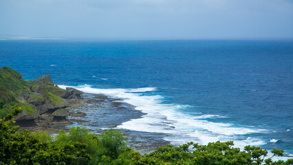 The magnificent coastline of Okinawa Peace Memorial Park