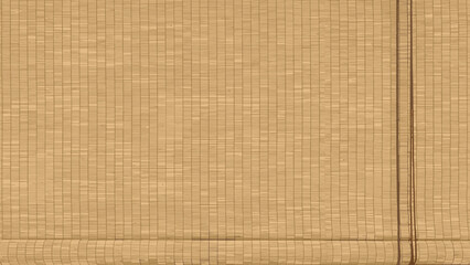 Fototapeta premium Vertical texture of a traditional Japanese bamboo or reed screen known as sudare with fine woven slats and thin cords.