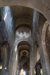 Medieval cathedral Stvetitskhoveli in ancient capital of Georgia