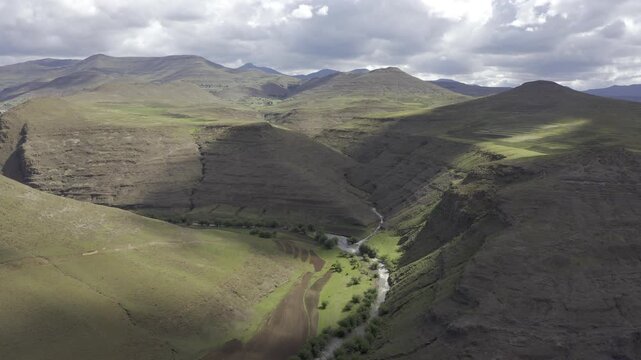 Aerial, Landscapes Of The Kingdom Of Lesotho