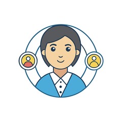 Fototapeta premium Personal branding and online identity illustration